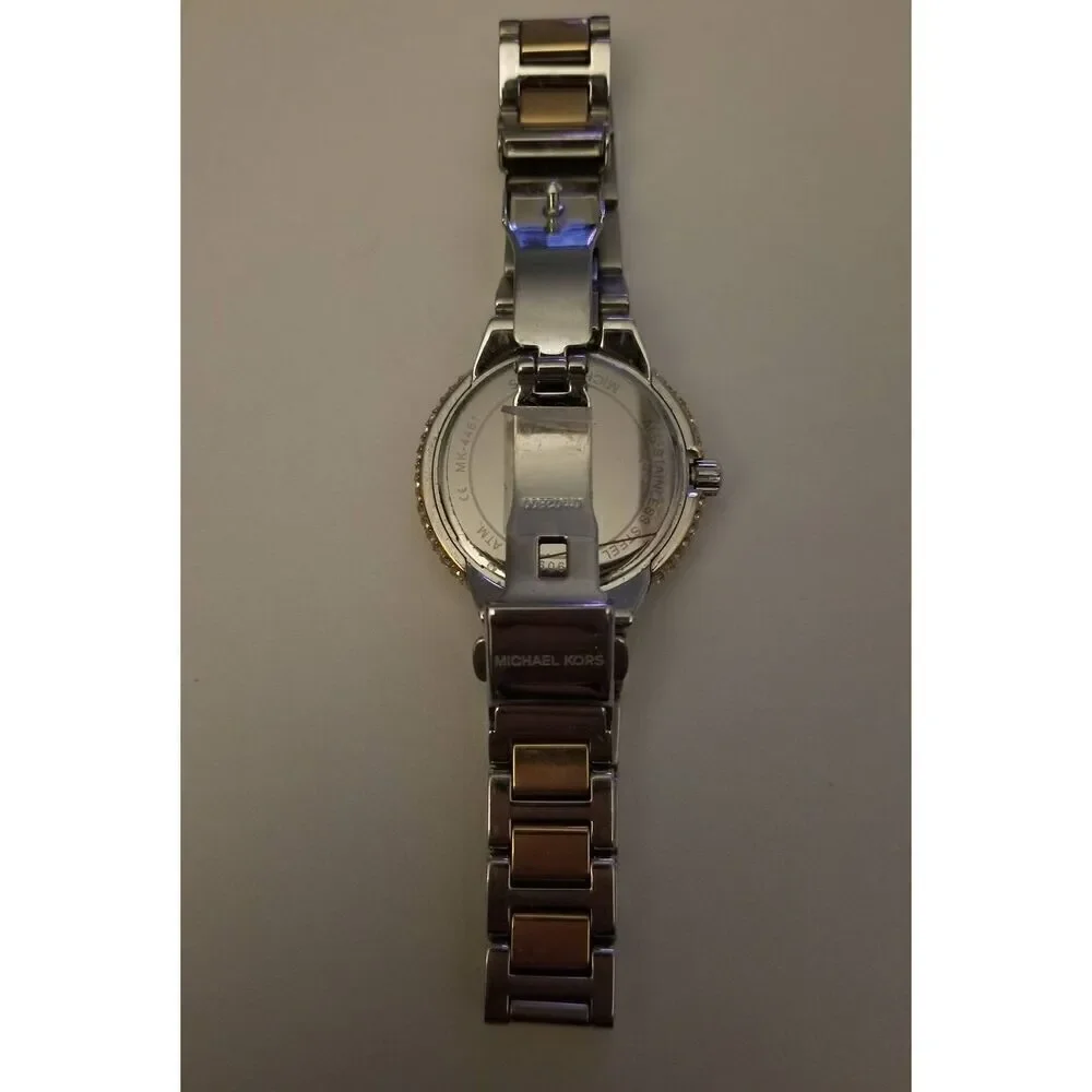 Michael Kors Women's Taryn Rose Gold & Silver Glitz Pave Two Tone Watch MK4461